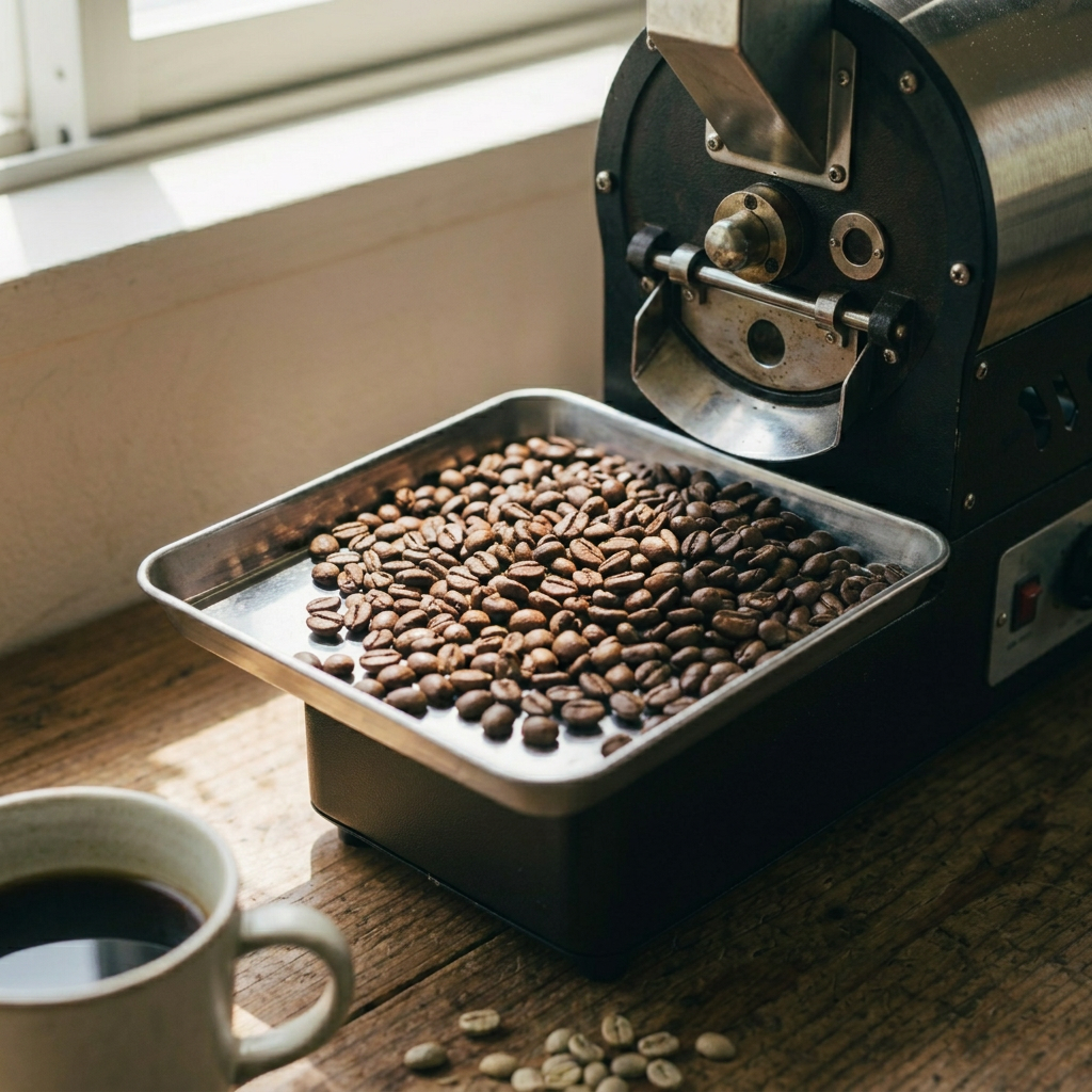 自家焙煎のコーヒー豆